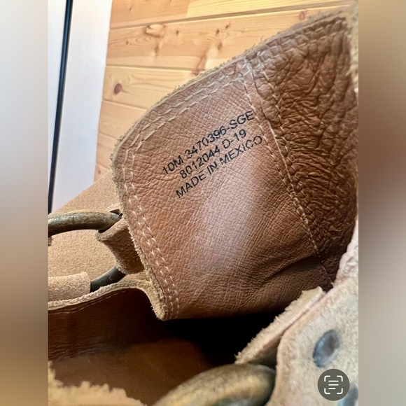 ‼️SOLD‼️ Frye Suede Leather Back-Zip Women’s Ankle Boots Ray Harness Size 10 - Picture 6 of 9